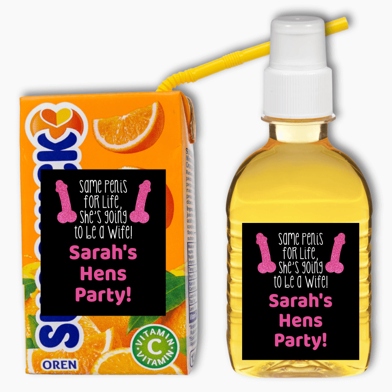 Same Penis for Life Hens Party Rectangle Drink Labels