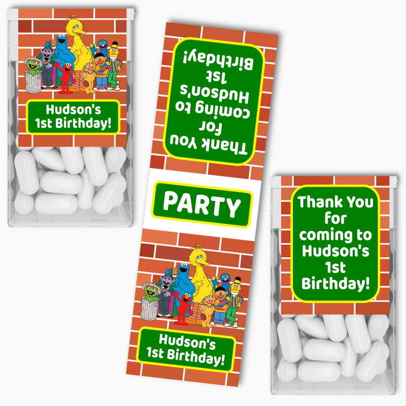 Personalised Sesame Street Party Tic Tac Labels
