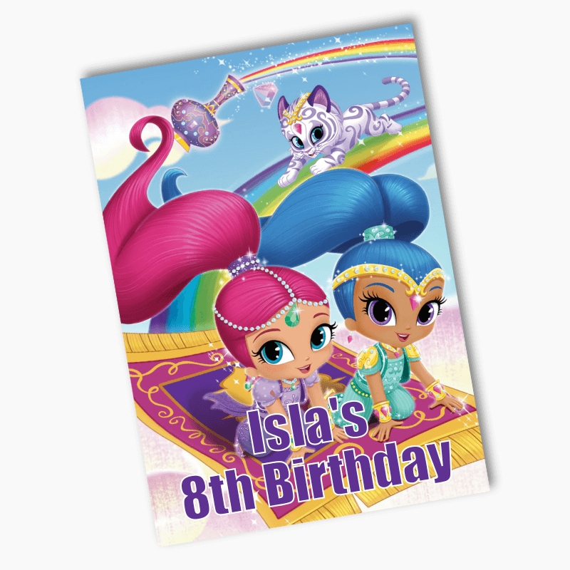 Personalised Shimmer and Shine Birthday Party Posters