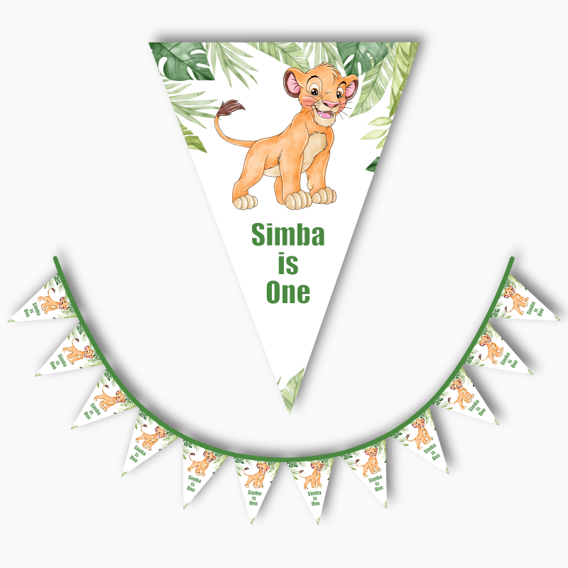 Personalised Simba the Lion King Party Flag Bunting