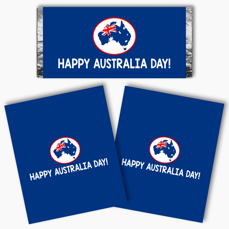 Southern Cross Australia Day Party Mini Chocolate Labels