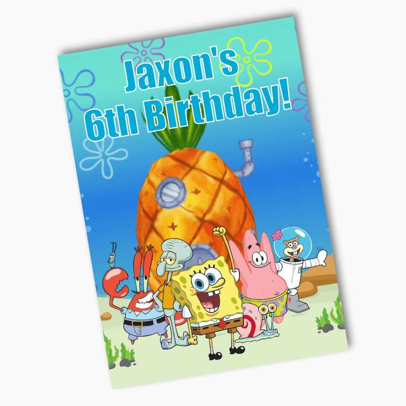 Personalised SpongeBob &amp; Friends Party Posters