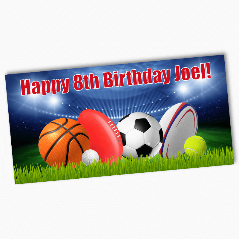 Personalised Sports Birthday Party Banners