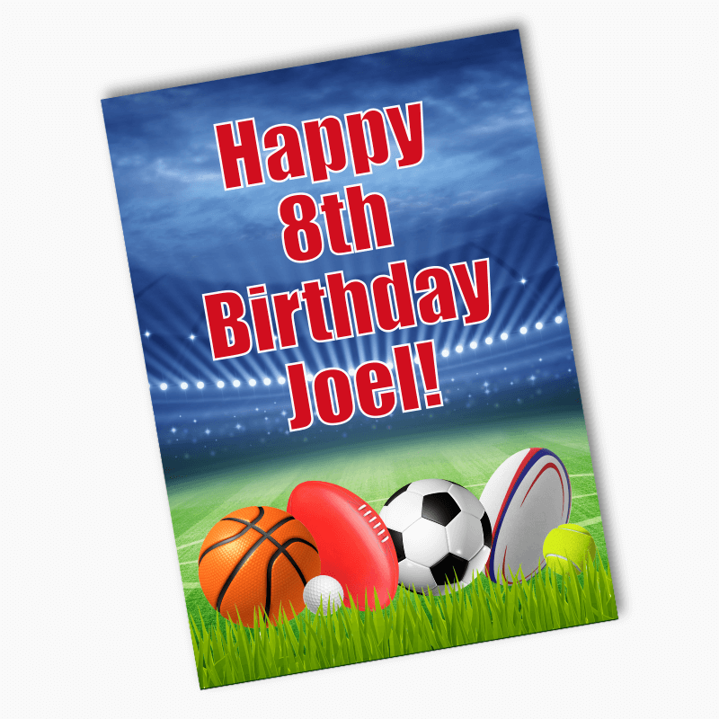 Personalised Sports Birthday Party Posters