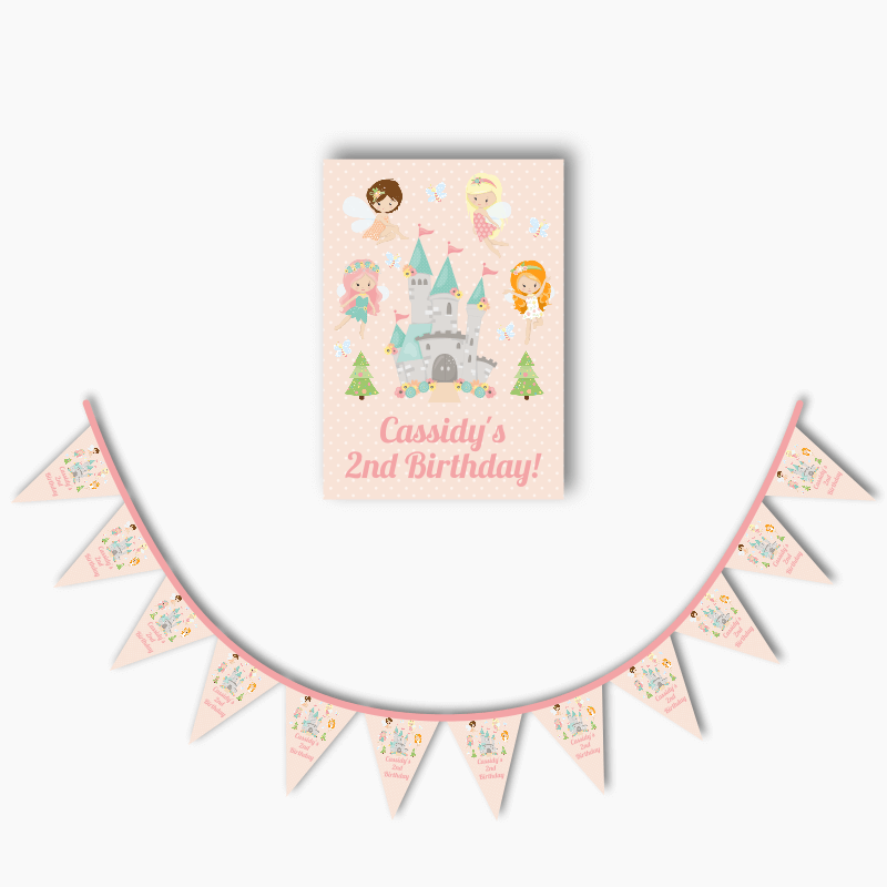 Spring Fairies Party Poster &amp; Bunting Combo