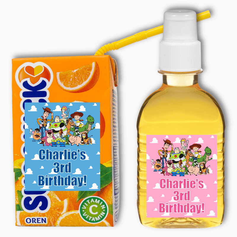 Toy Story Birthday Party Rectangle Drink Labels