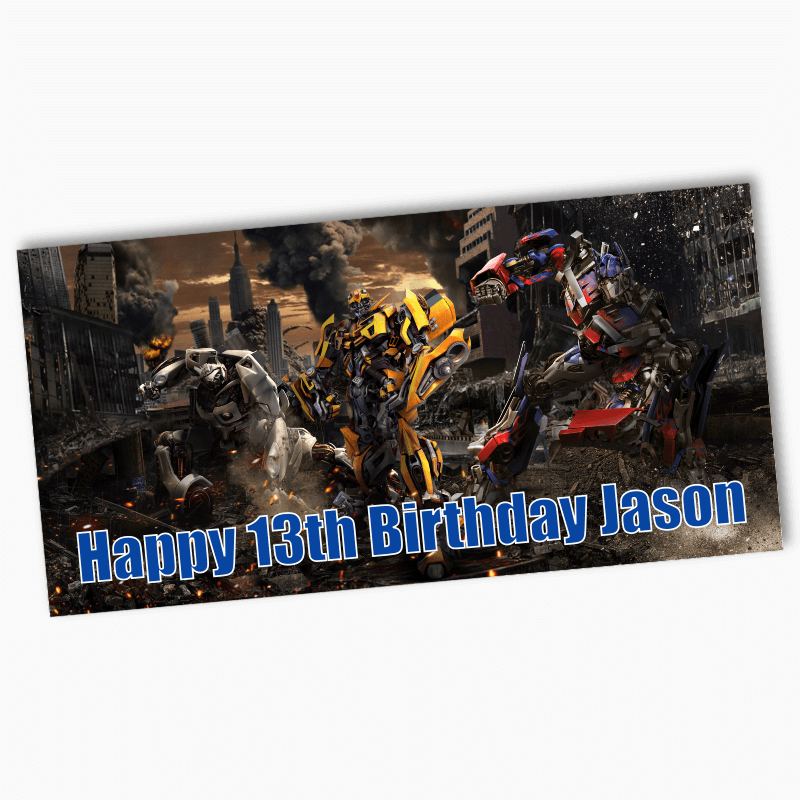 Personalised Transformers Birthday Party Banners