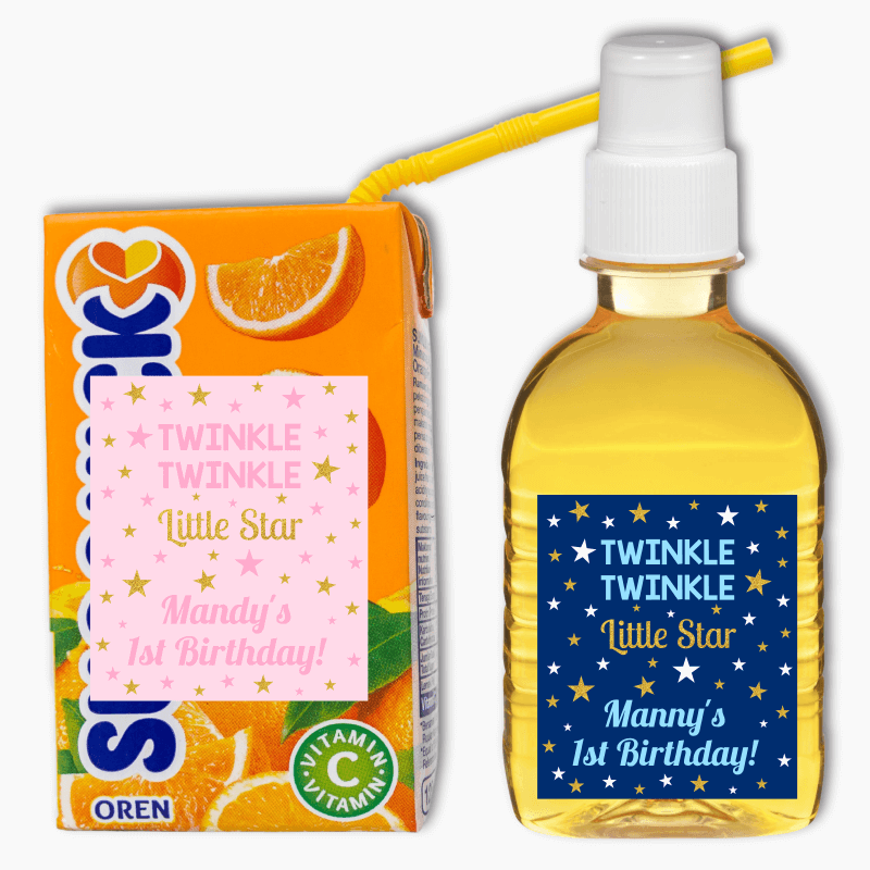 Twinkle Twinkle Little Star Party Rectangle Favour Stickers