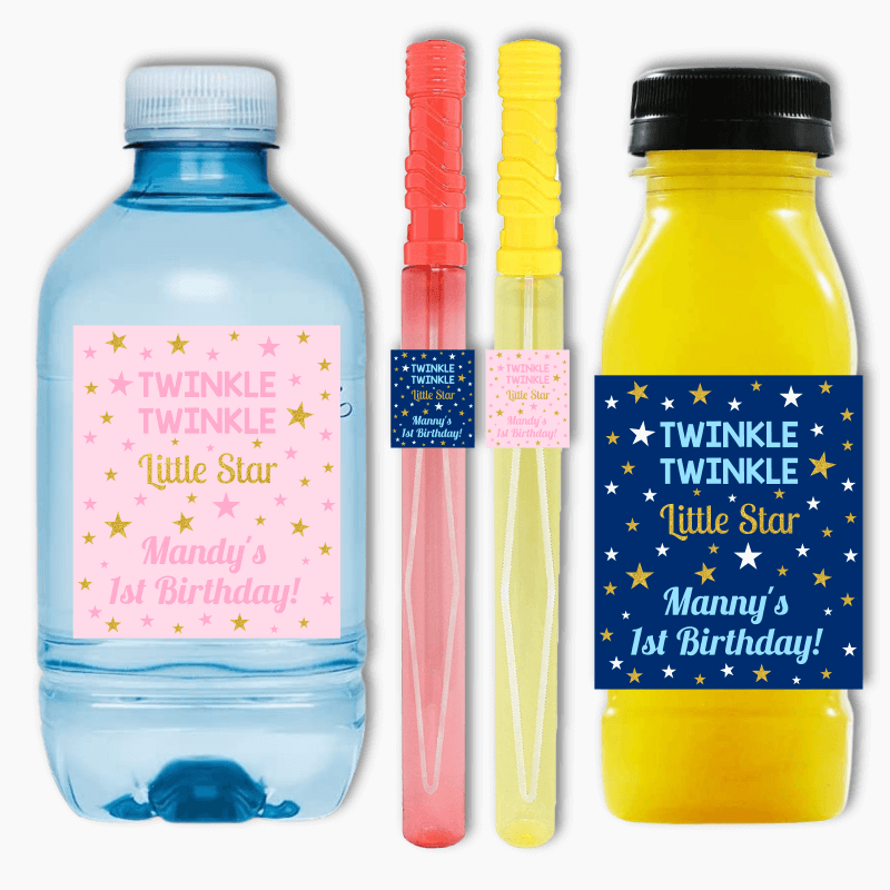 Twinkle Twinkle Little Star Party Rectangle Favour Stickers