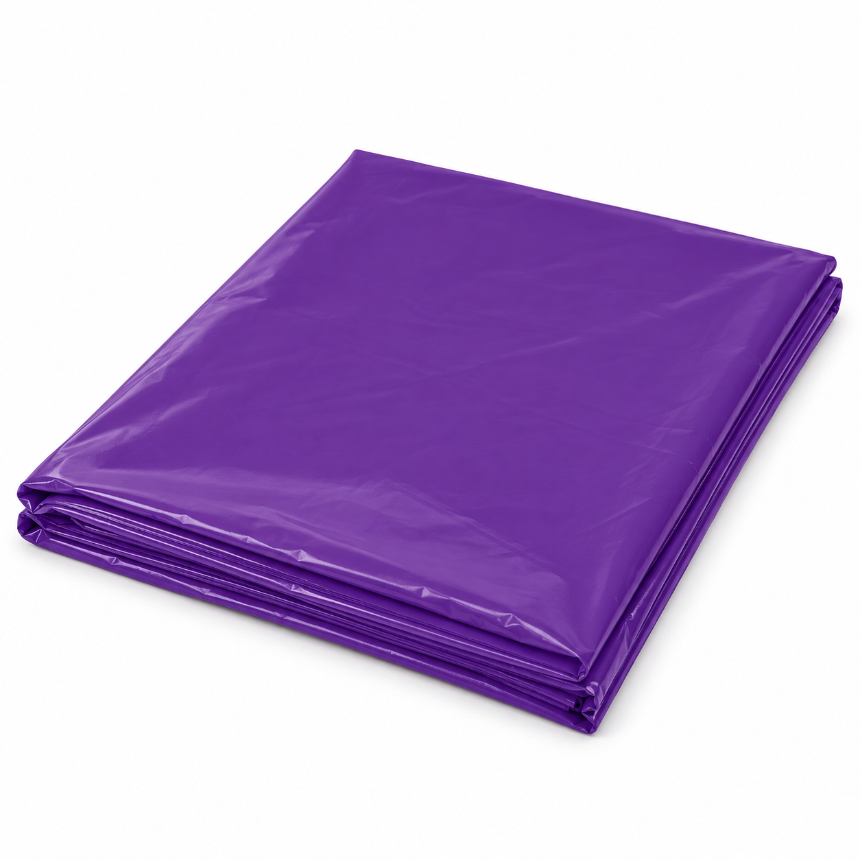 Illustration of a folded Deep Purple plastic table cover