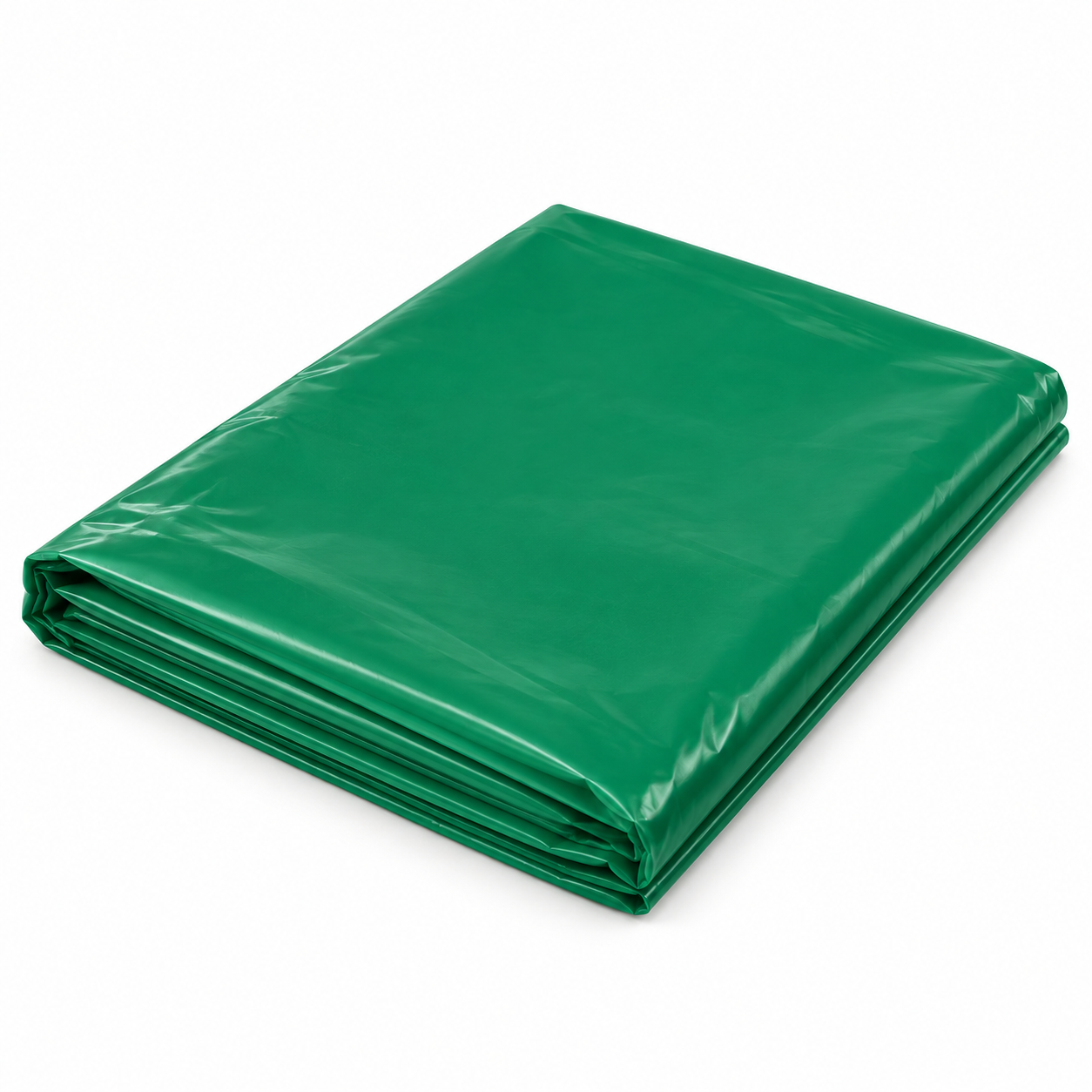 Illustration of a folded Emerald Green plastic table cover