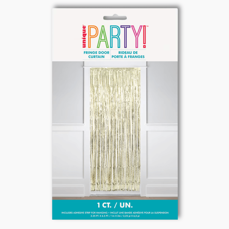 Foil fringe door curtain gold 1m x 2m for party backdrop decoration