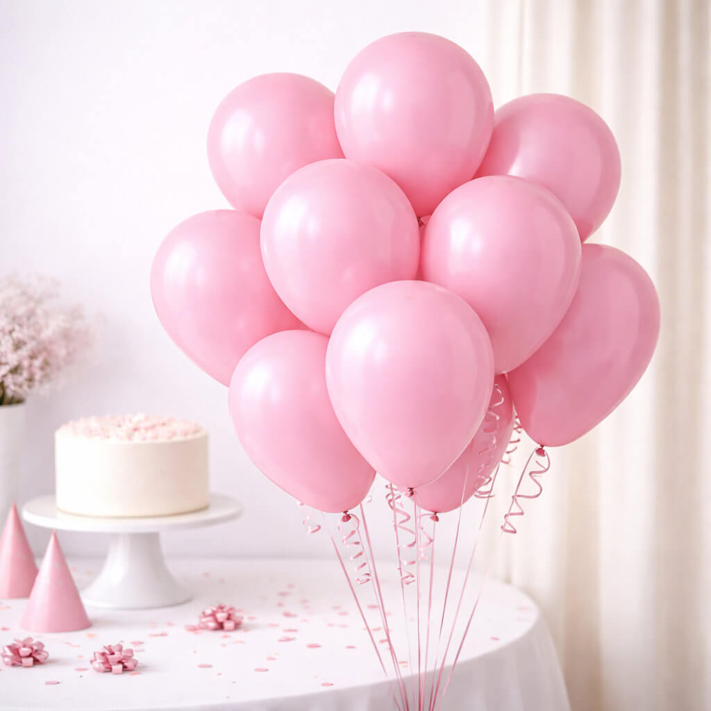Pastel Pink 30cm party balloons pack of 10 in clear bag for party decorations
