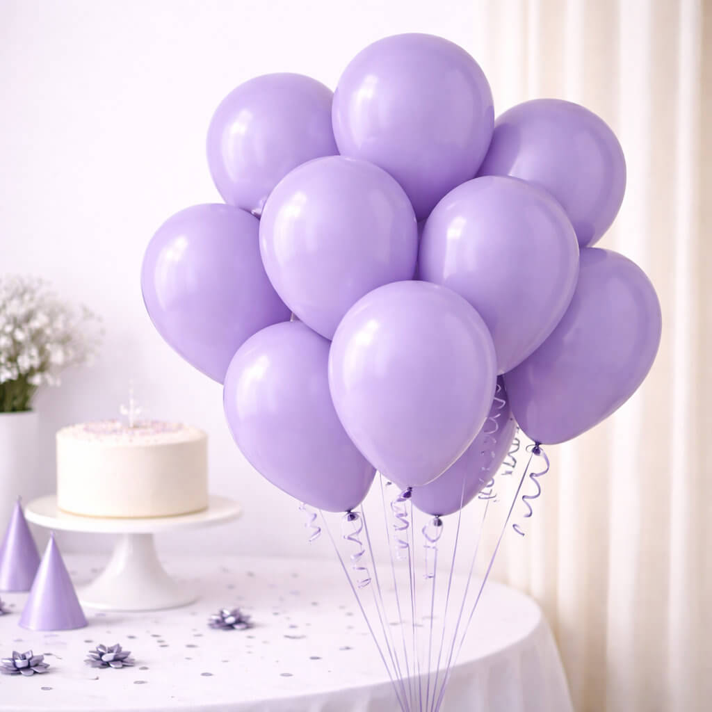 Pastel Purple 30cm party balloons pack of 10 in clear bag for party decorations