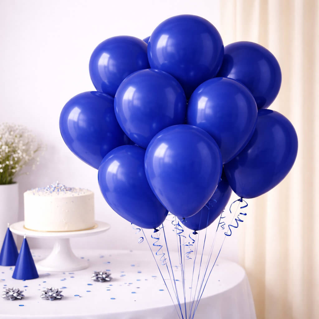 Sapphire Blue 30cm party balloons pack of 10 in clear bag for party decorations