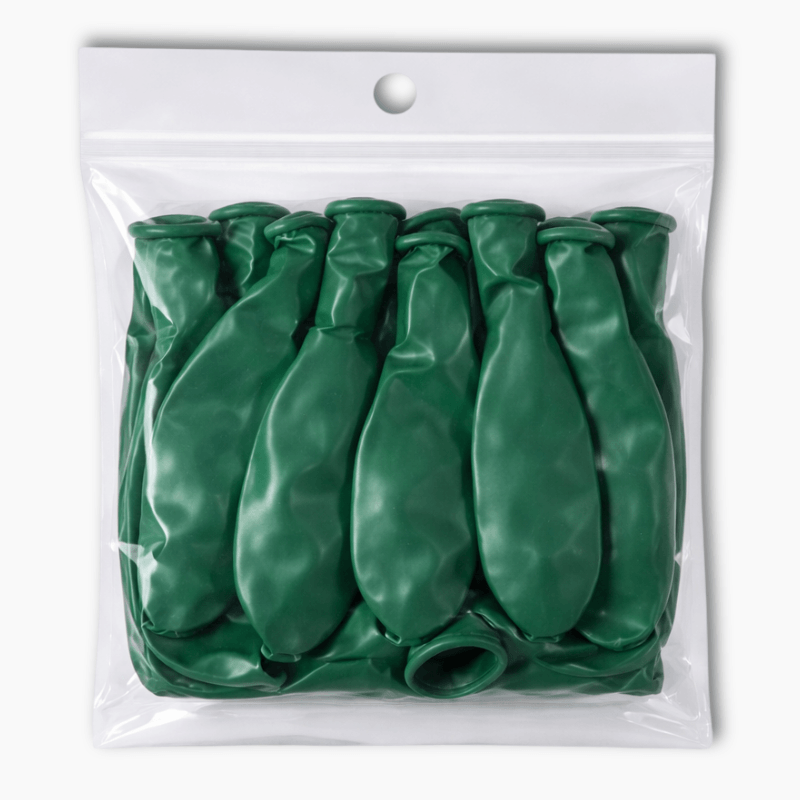Green 30cm party balloons pack of 10 in clear bag for party decorations