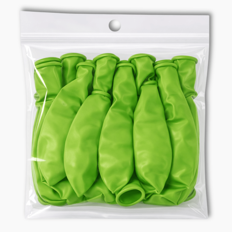 Lime Green 30cm party balloons pack of 10 in clear bag for party decorations