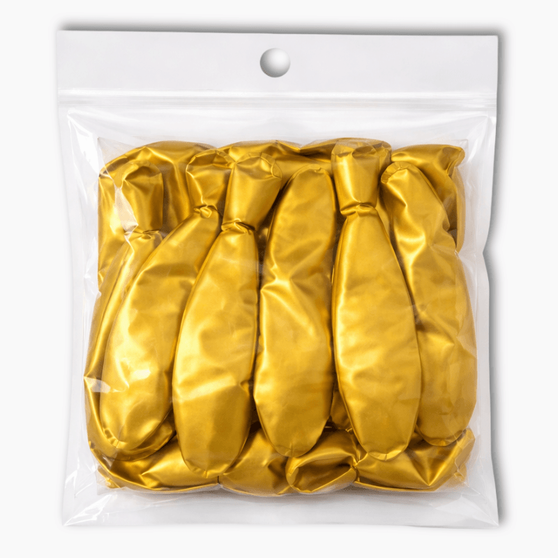 Metallic Gold 30cm party balloons pack of 10 in clear bag for party decorations