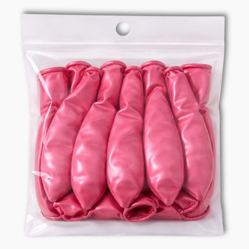 Metallic Pink 30cm party balloons pack of 10 in clear bag for party decorations