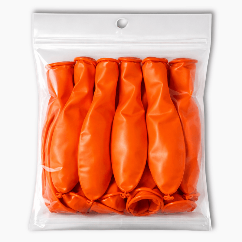 Orange 30cm party balloons pack of 10 in clear bag for party decorations