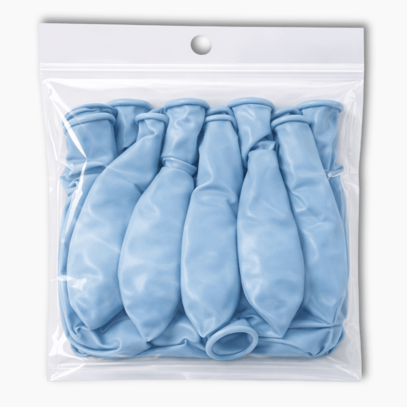 Pastel Blue 30cm party balloons pack of 10 in clear bag for party decorations