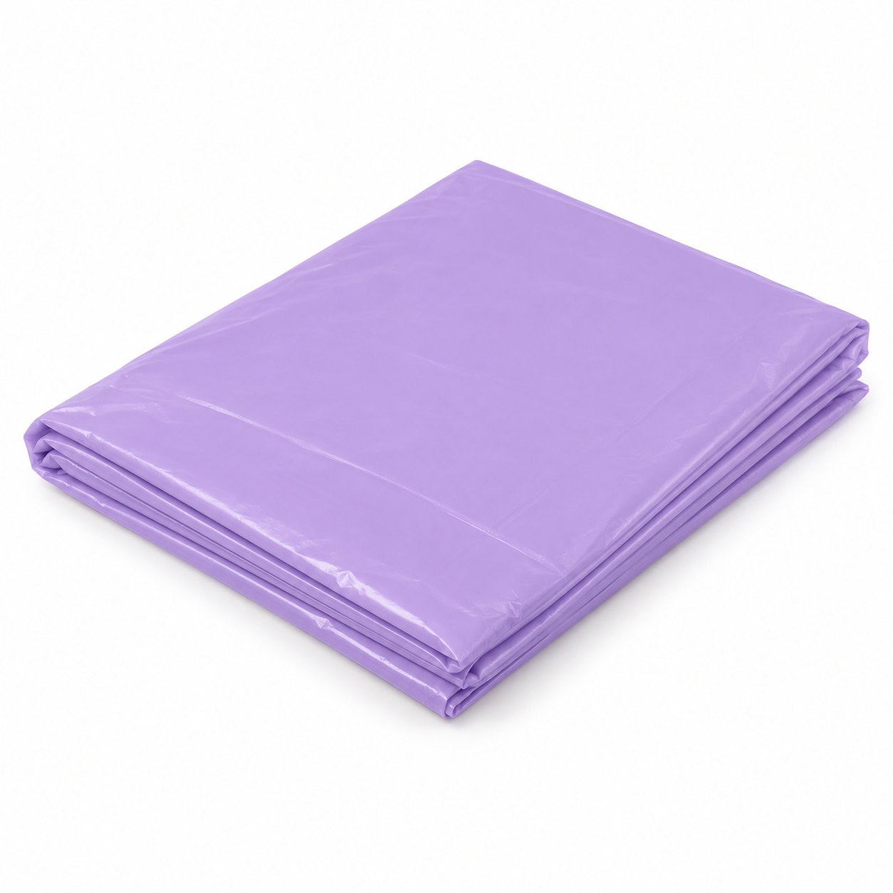 Illustration of a folded Lavender plastic table cover