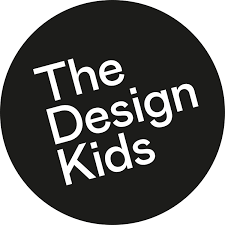 Black circle with 'The Design Kids' text in white