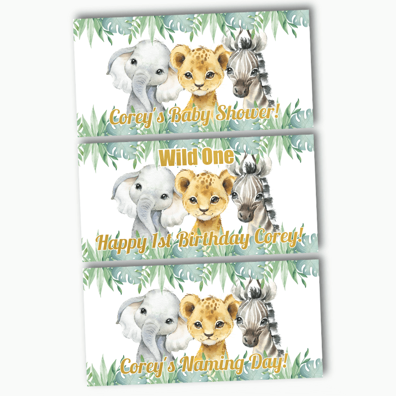 Personalised African Animals Party Banners