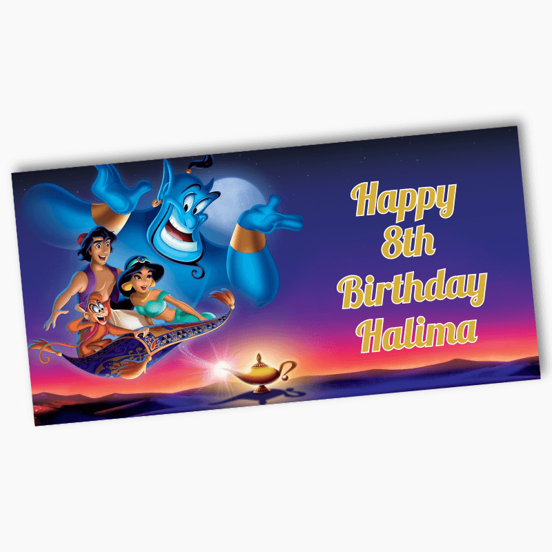 Personalised Aladdin Birthday Party Banners