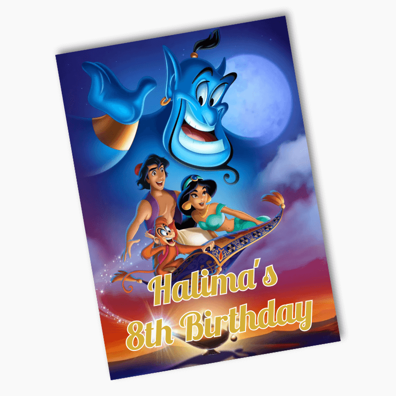 Personalised Aladdin Birthday Party Posters