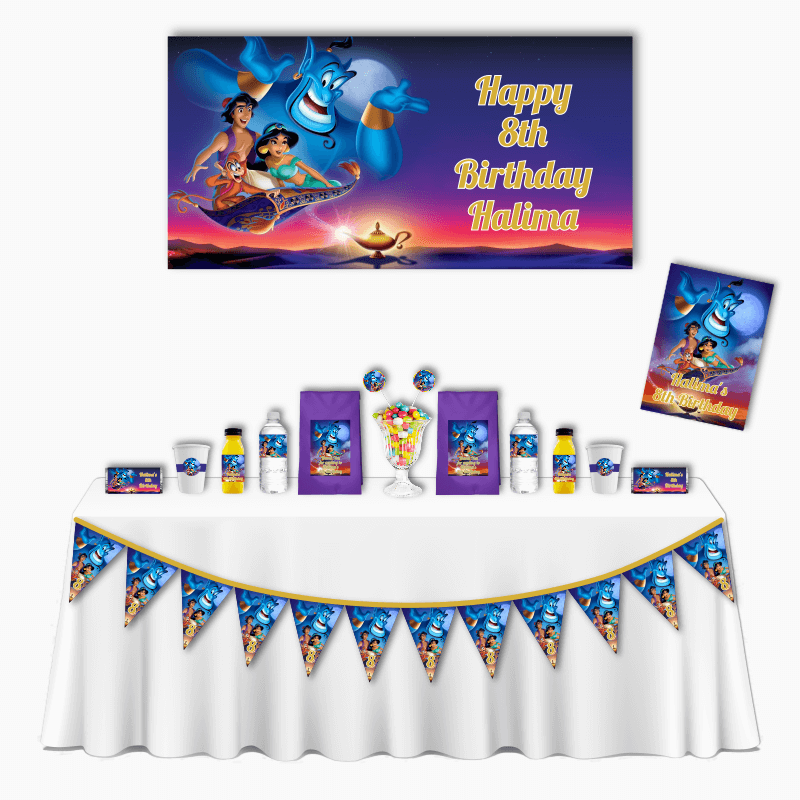 Personalised Aladdin Deluxe Birthday Party Pack