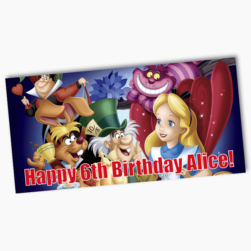 Personalised Alice in Wonderland Birthday Party Banners
