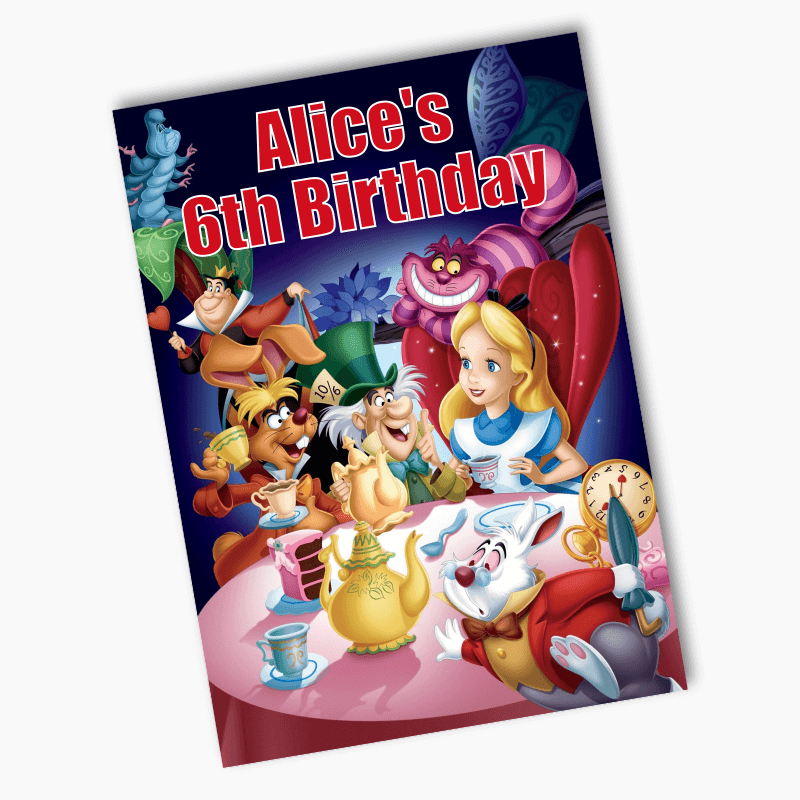 Personalised Alice in Wonderland Birthday Party Posters