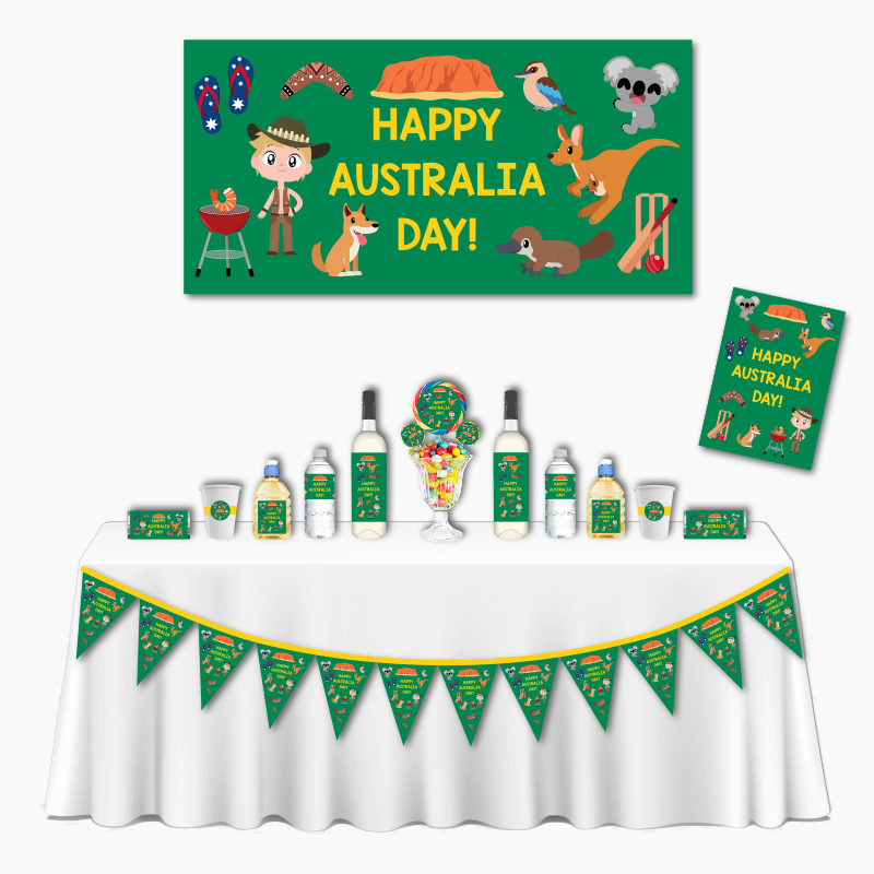 Fun Aussie Character Australia Day Deluxe Party Decorations Pack