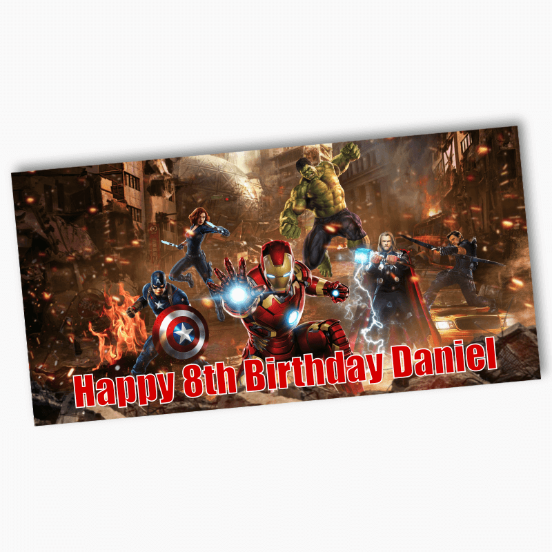 Personalised Avengers Birthday Party Banners