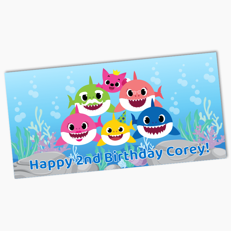 Personalised Baby Shark Birthday Party Banners
