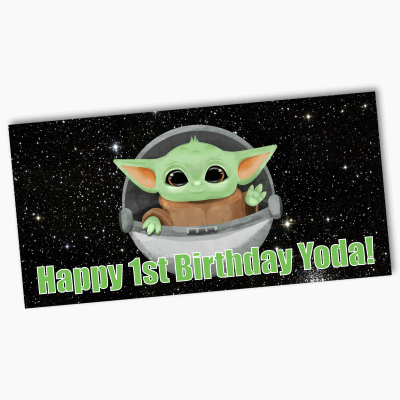 Personalised Baby Yoda Birthday Party Banners