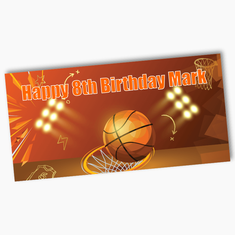 Personalised Basketball Birthday Party Banners