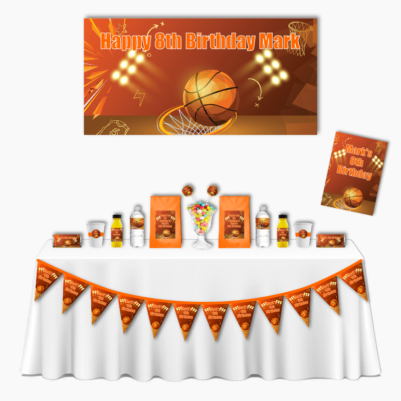Personalised Basketball Deluxe Birthday Party Pack