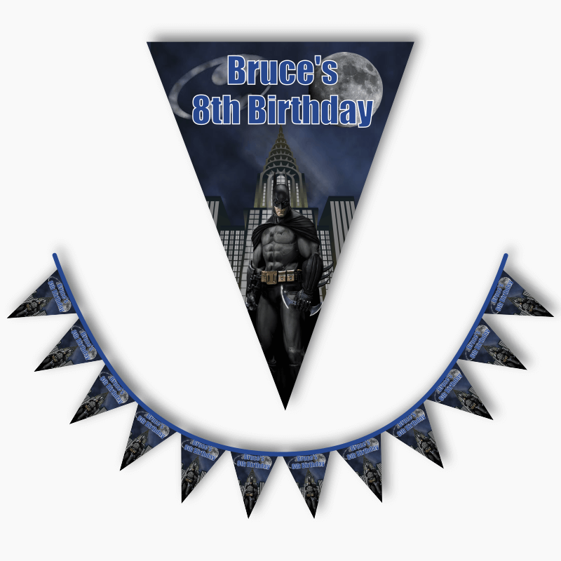 Personalised Batman Birthday Party Flag Bunting