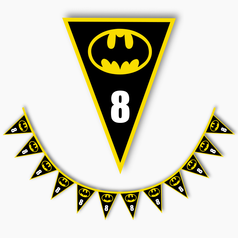 Personalised Batman Logo Party Flag Bunting