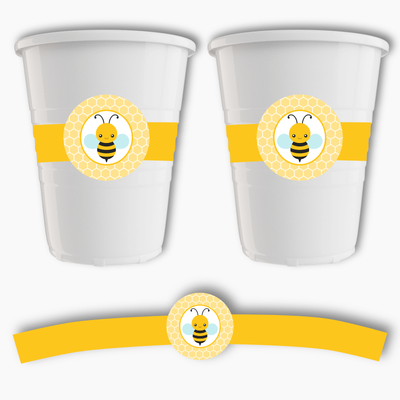 Buzzy Bee Party Cup Stickers