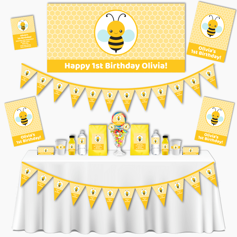 Personalised Buzzy Bee Grand Birthday Party Pack
