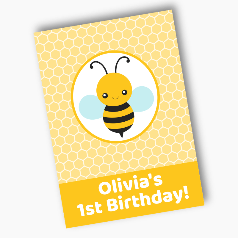 Personalised Buzzy Bee Party Posters