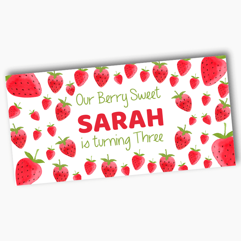 Personalised Berry Sweet Birthday Party Banners