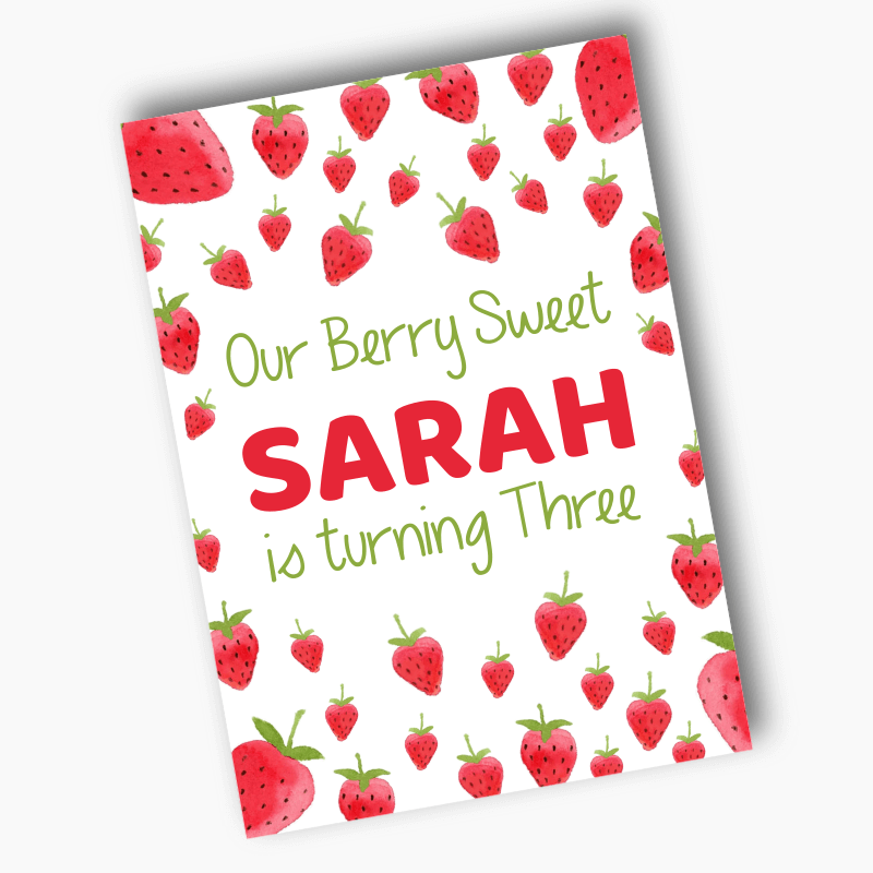 Personalised Berry Sweet Birthday Party Posters