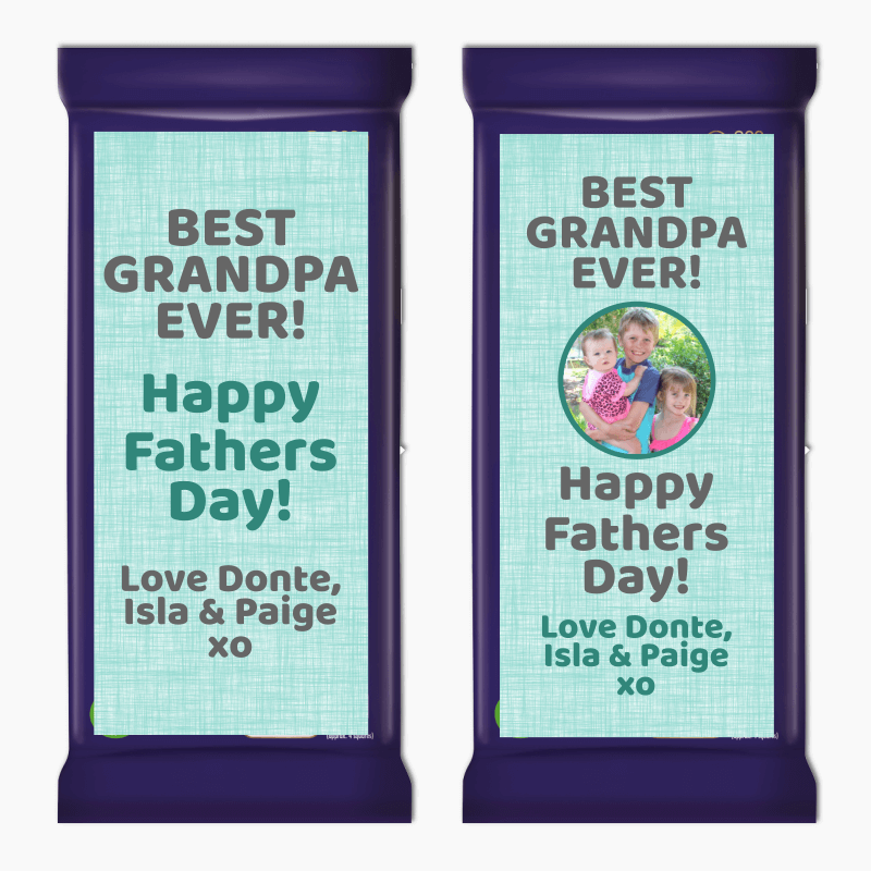 Best Grandpa Ever Fathers Day Gift Cadbury Chocolate Labels