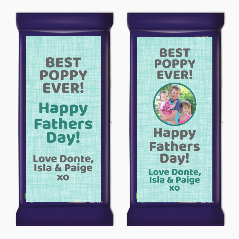 Best Poppy Ever Fathers Day Gift Cadbury Chocolate Labels