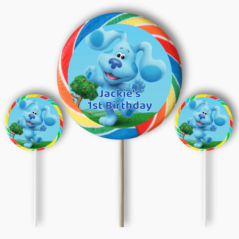 Personalised Blue&#39;s Clues Birthday Party Round Stickers