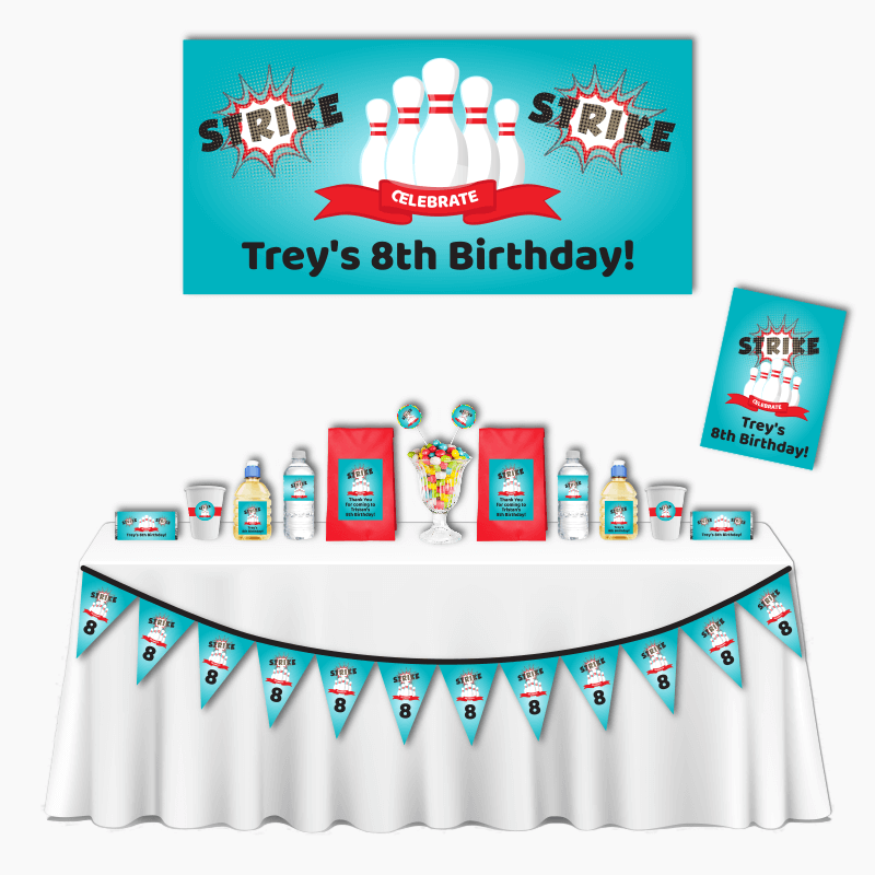 Personalised Bowling Deluxe Birthday Party Pack